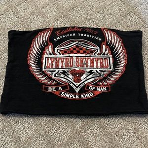 Lynyrd Skynyrd Black Crop Top
